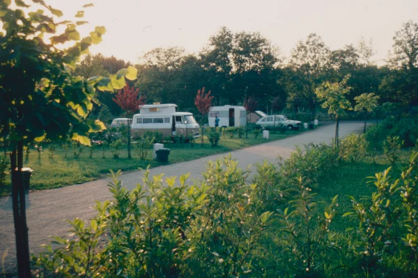 motorhome on camping ground